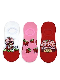 Chaussettes Strawberry Shortcake pour femmes, paquet de 3, tailles 4-10