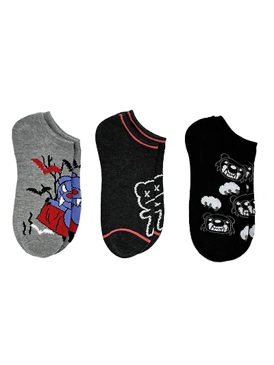 Chaussettes invisibles Deddy Bears pour femmes, paquet de 3, tailles 4-10