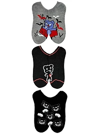 Chaussettes invisibles Deddy Bears pour femmes, paquet de 3, tailles 4-10