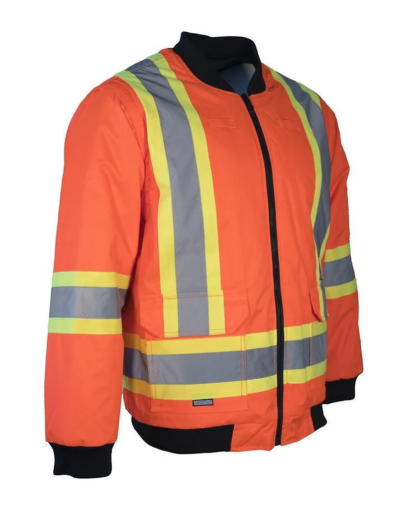 Parka de sécurité d'hiver Forcefield 6-in-1 Hi Vis avec veste bombardier amovible