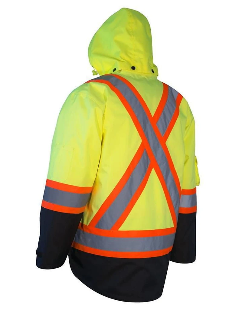 Forcefield 6-in-1 Hi Vis Winter Safety Parka with Removable Bomber Jacket