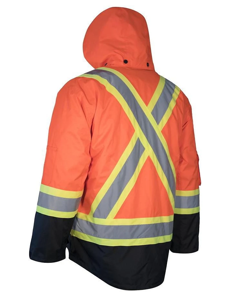 Parka de sécurité d'hiver Forcefield 6-in-1 Hi Vis avec veste bombardier amovible