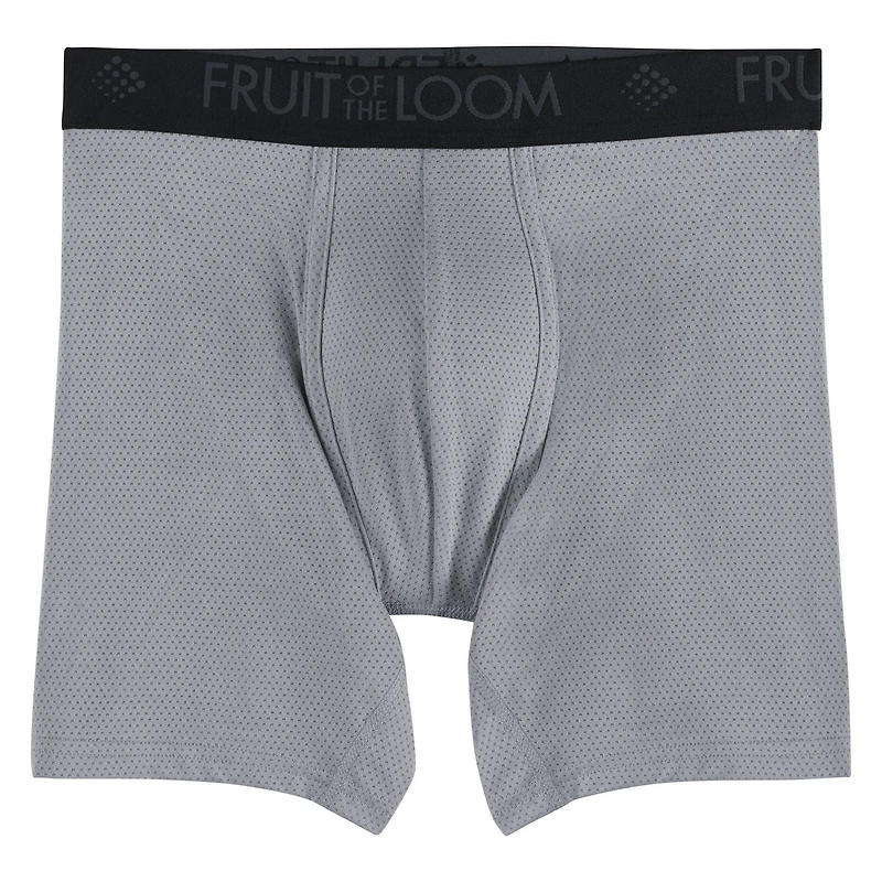 Fruit of the Loom Men's Breathable Micro-Mesh Boxer Brief, 3-Pack, Sizes S-XL