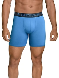 Fruit of the Loom Men's Breathable Micro-Mesh Boxer Brief, 3-Pack, Sizes S-XL