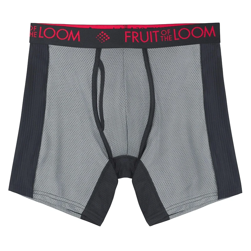 Fruit of the Loom Men's Breathable with Ultra Flex Boxer Briefs, 3-Pack