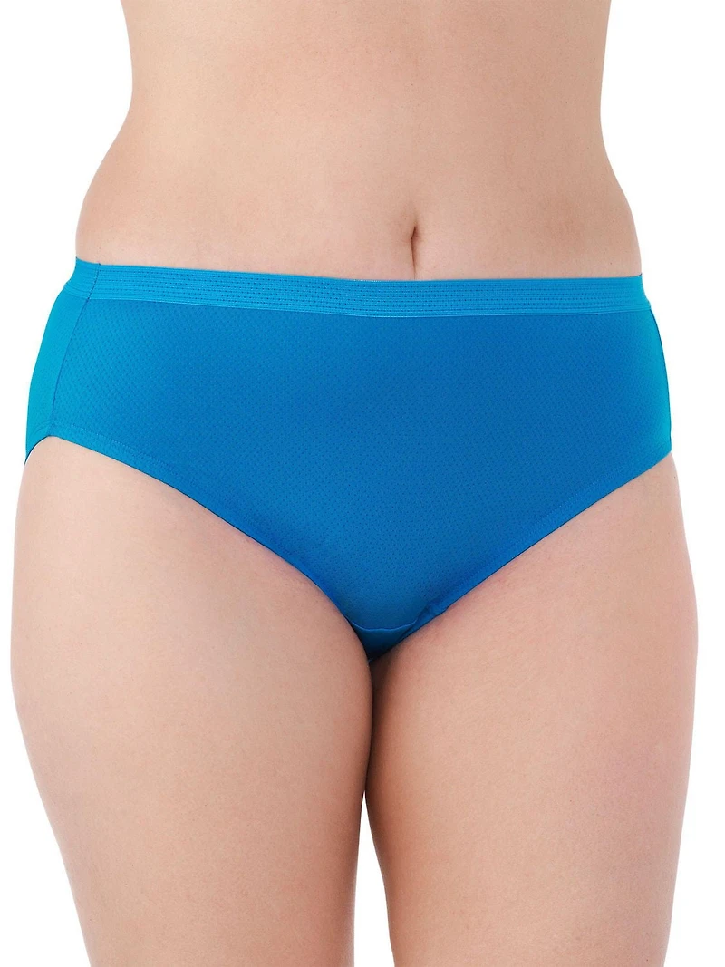 Women's Plus Size Fit for Me® by Fruit of the Loom® Breathable Micro-Mesh Brief Panty, 4-Pack, Sizes: 9-13