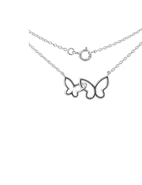 Luxury Designs Collier délicat de papillons entrelacés
