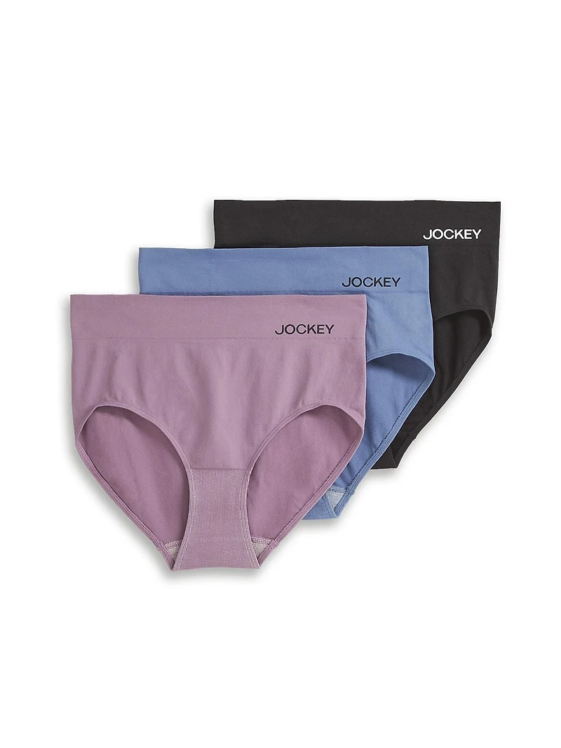 Jockey® Essentials Eco•Seamfree® 3PK Brief, Soft Stretch Panty