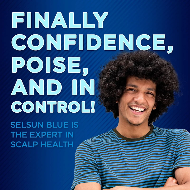 Selsun Blue 2.5% Extra Strength Anti-Dandruff Shampoo, Clinically Proven Selenium Sulfide, Dandruff Treatment, Seborrhea and Tinea Versicolor, Vitamin B3 to Promote Healthy Looking Hair, 250mL, 250mL