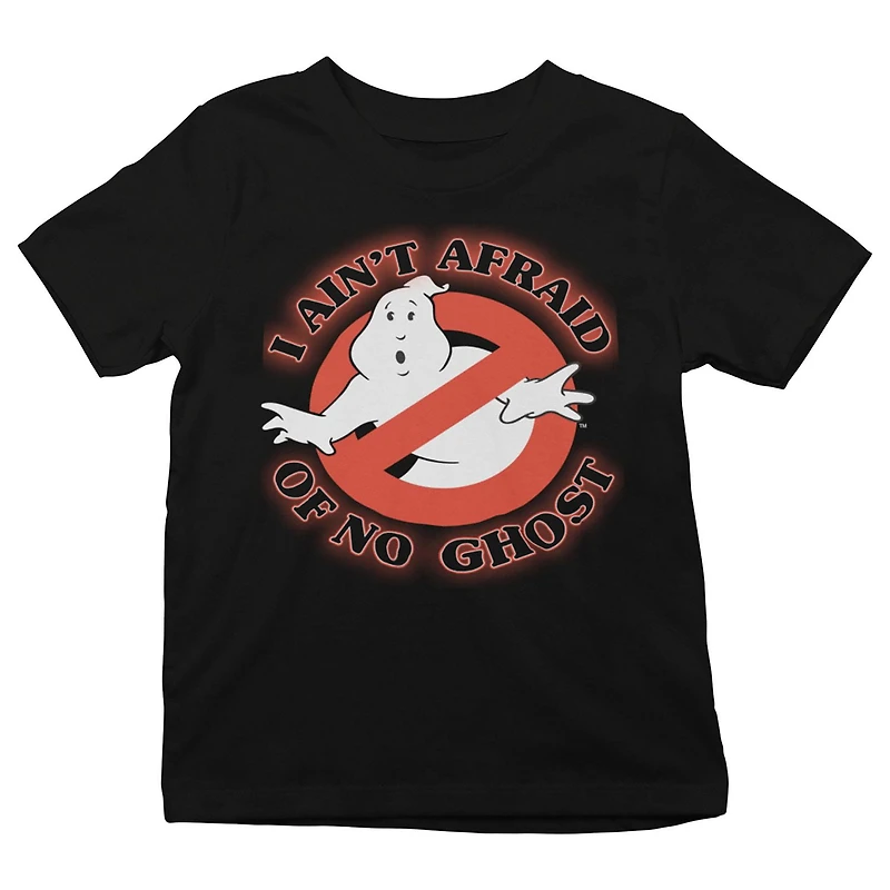 Ghostbusters Boy's basic tee shirt. This boys crew neck tee shirt has short sleeves and a trendy print and