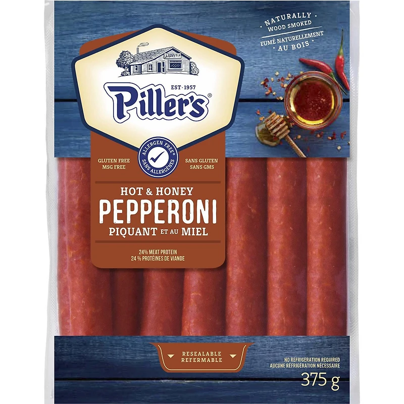 Piller's Hot & Honey Pepperoni 375g, 375g