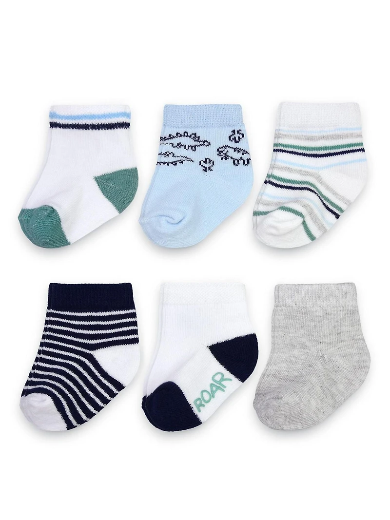 Carter's Child of Mine Boys 6pk Dino Socks, COM 6PK SOCK