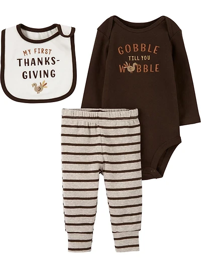 Carter's Child of Mine 3Pc Set - Dinde Brune