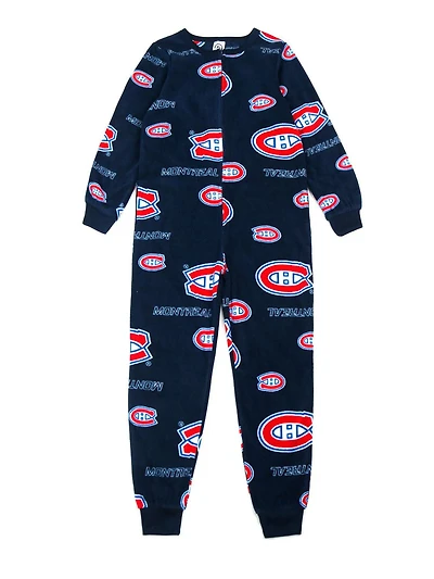Pyjama 1 pièce unisex  pour enfants des Canadiens de Montréal