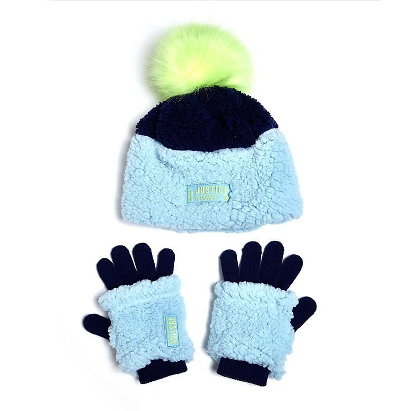 Justice™ Brand Sherpa Hat with Matching Gloves 2 Piece Set