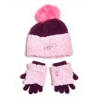 Justice™ Brand Sherpa Hat with Matching Gloves 2 Piece Set