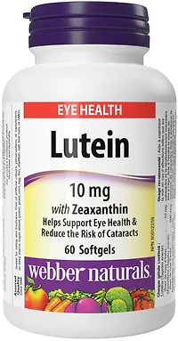 Webber Naturals Lutéine avec Zéaxanthine, 10 mg