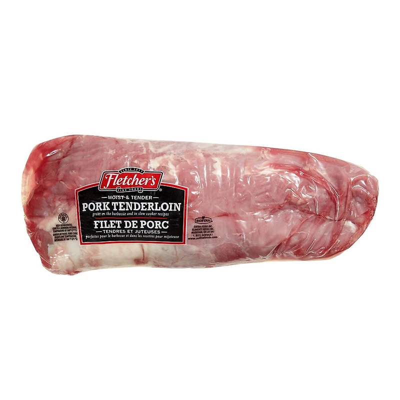 Filet de porc frais Fletchers, paquet de 2 cryovac, 0.94 - 1.24 KG