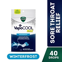 Vicks VapoCOOL SEVERE Medicated Drops, Maximum-Strength Relief to Soothe Sore Throat Pain, 45ct