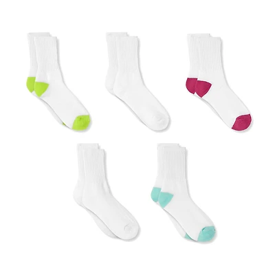 Athletic Works Girls' 10-Pack Crew Socks