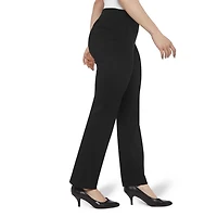 Pantalon habillé enfilable et confortable à jambes droites en bengaline de George pour dames