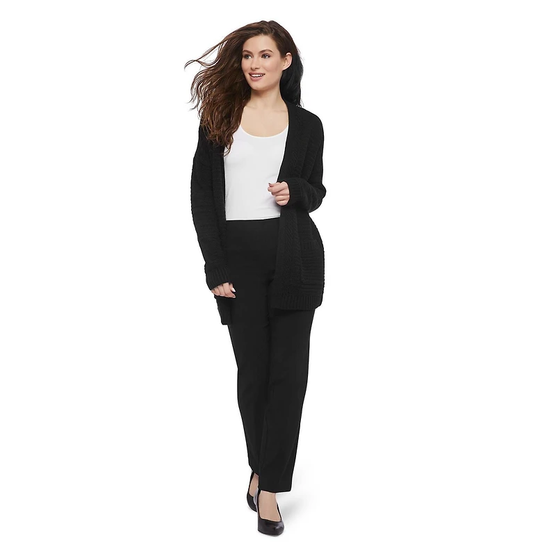 Pantalon habillé enfilable et confortable à jambes droites en bengaline de George pour dames