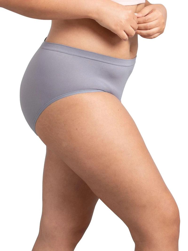 Fruit of the Loom 360 Stretch Seamless Low-Rise Brief Panty, 4-Pack