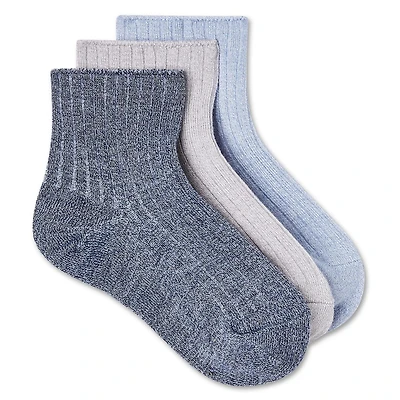 George Girls' Soft Anklet 3-Pack, Sizes 10-13 and 13-4