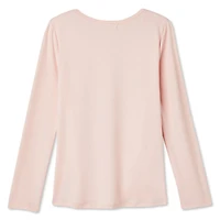 Haut à manches longues avec ourlet court-long Btween pour filles