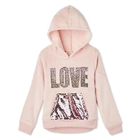 Btween Girls' Graphic Sequin Hoodie