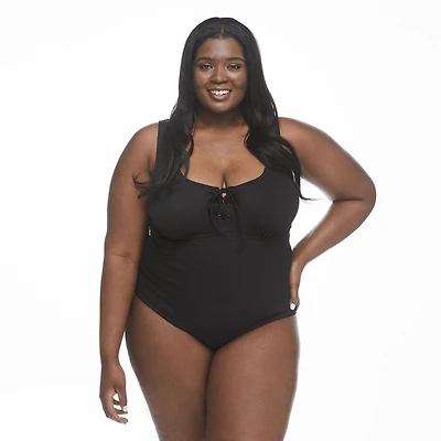 Maillot de bain 1 pièce avec dentelle George Plus pour femmes