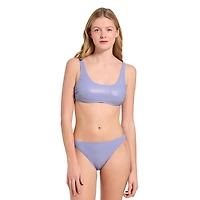 Summer Flirtt Bas de bikini côtelé côtelé en lurex pour femmes