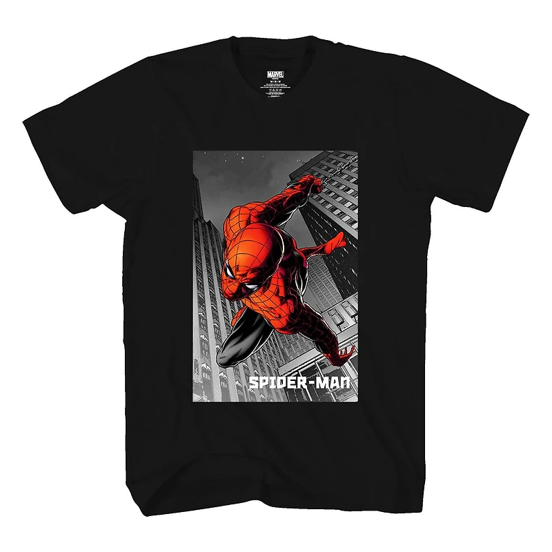 T-shirt à manches courtes Marvel Spider Leap pour homme
