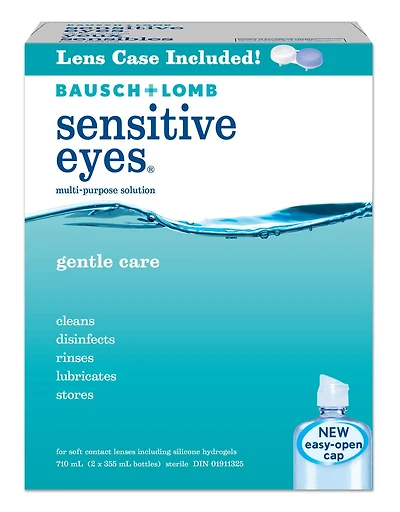 Bausch + Lomb Sensitive Eyes® Multi-Purpose Contact Lens Solution Twin Pack - 710 mL, Sensitive Eyes® Multi-Purpose Solution Twin Pack (2x355 ml bottles).