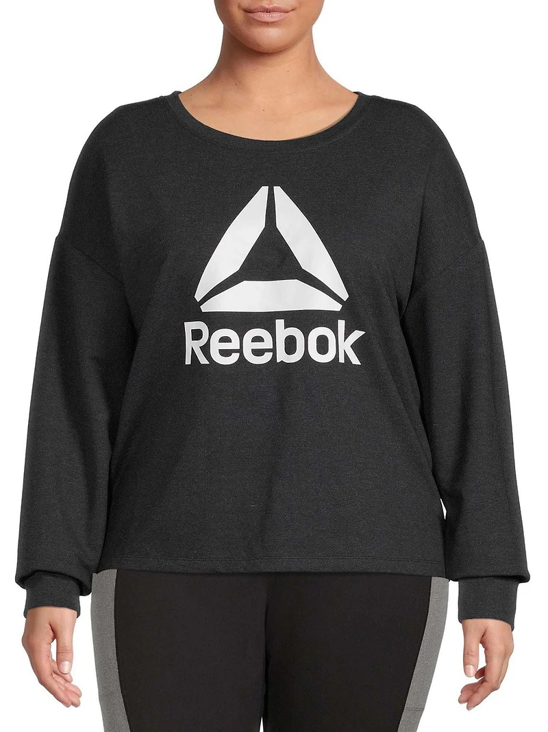Reebok Women's Plus All Day Cropped Crew, Sizes 1X-4X