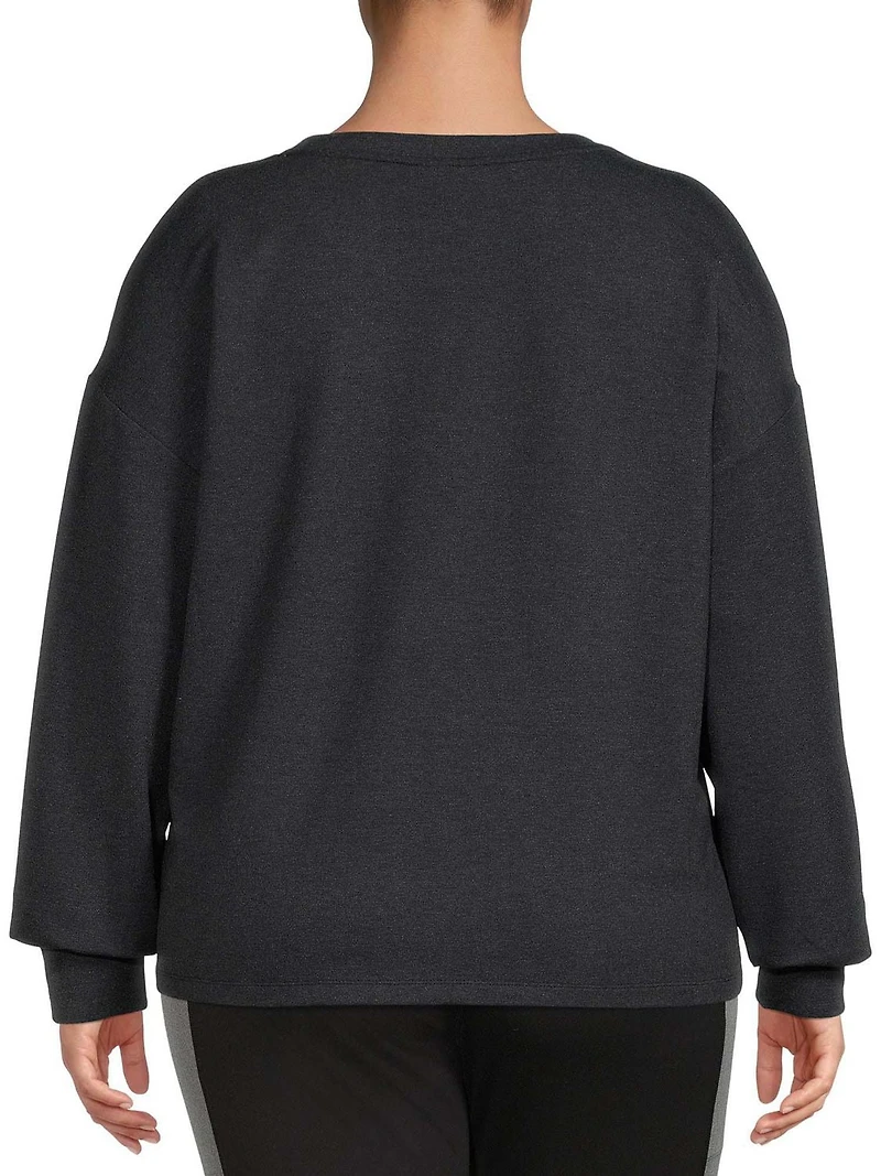 Reebok Women's Plus All Day Cropped Crew, Sizes 1X-4X