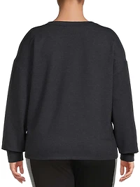 Reebok Women's Plus All Day Cropped Crew, Sizes 1X-4X