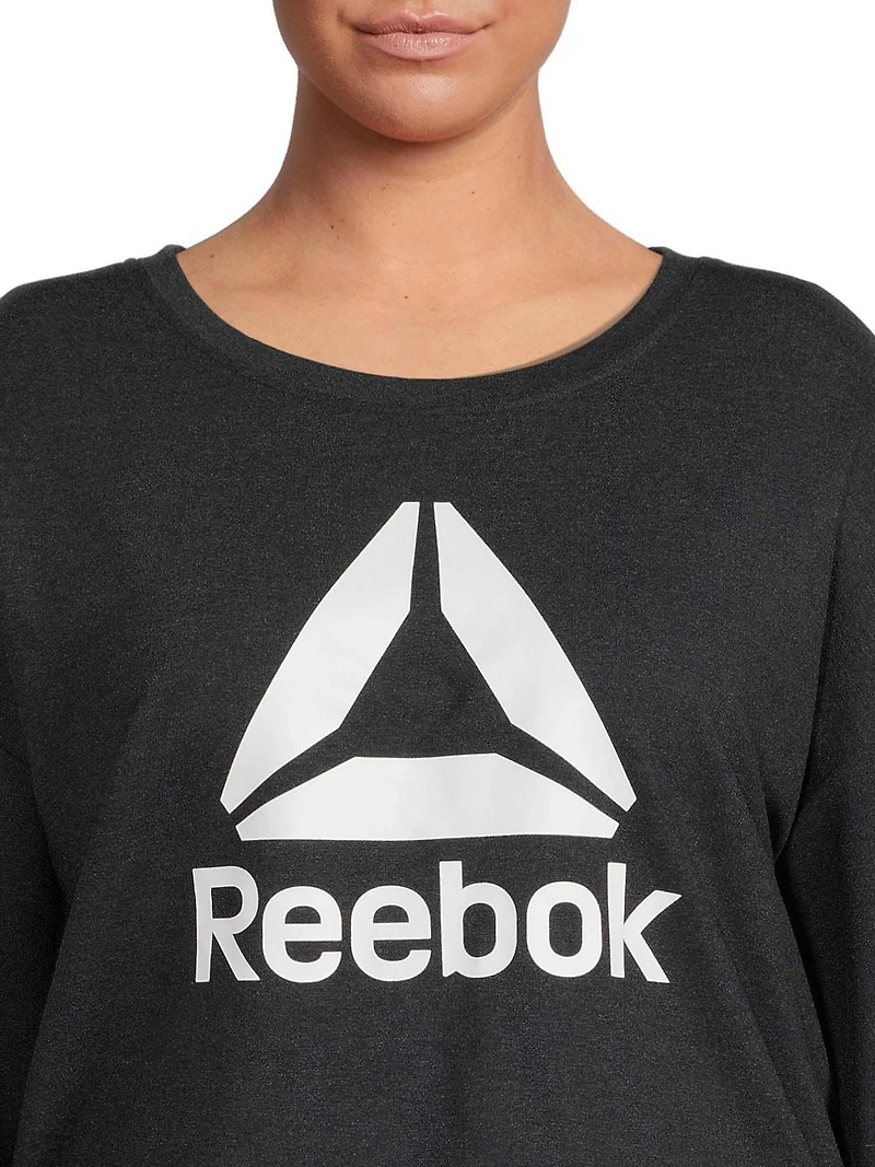 Reebok Women's Plus All Day Cropped Crew, Sizes 1X-4X