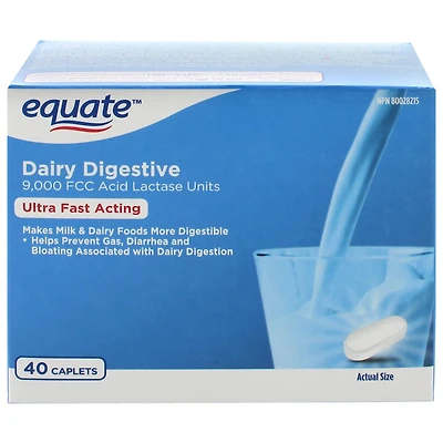 Equate Produit favorisant la digestion des produits laitiers 40 caplets