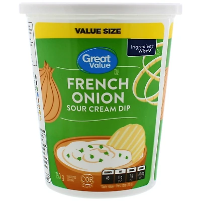 Trempette crème sure et oignon français Great Value