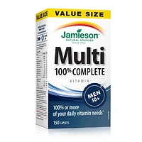 Jamieson 100% Complete Multivitamin Caplets for Men 50+ Value Size, 150 caplets