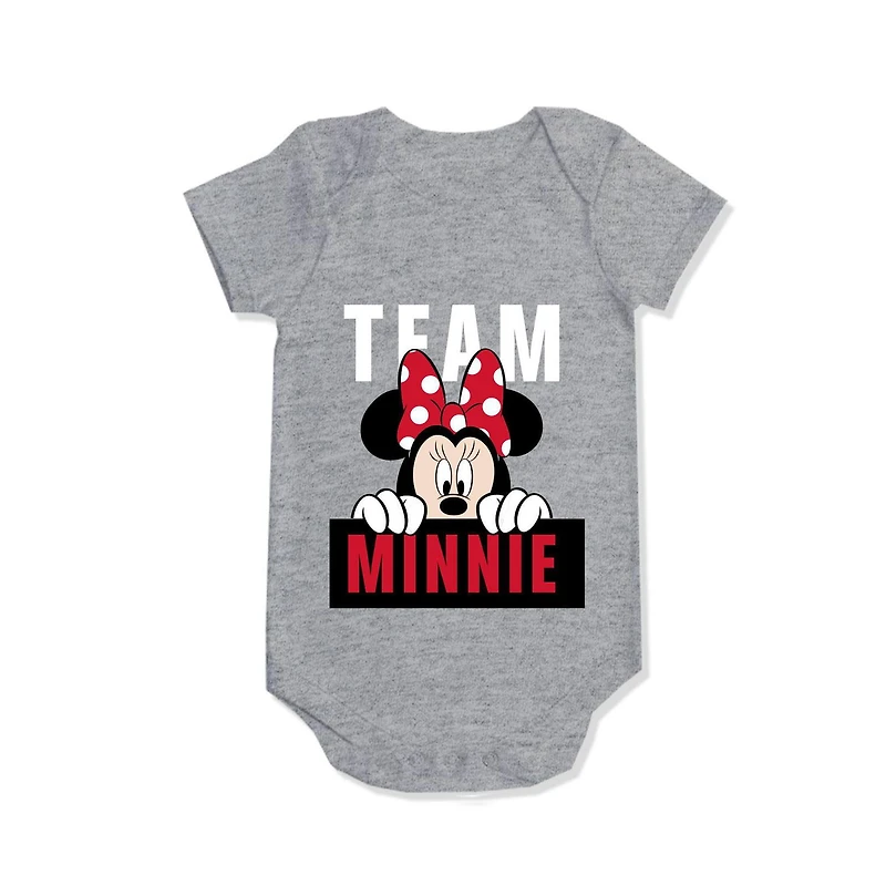 Infant Girls Disney Team Minnie Onesie
