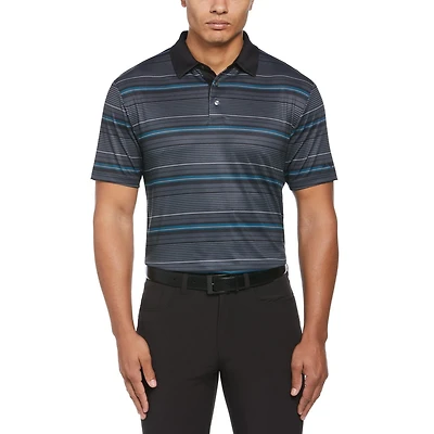 Ben Hogan Men's Eco Tonal Stripe Short Sleeve Button-Down Golf Shirt