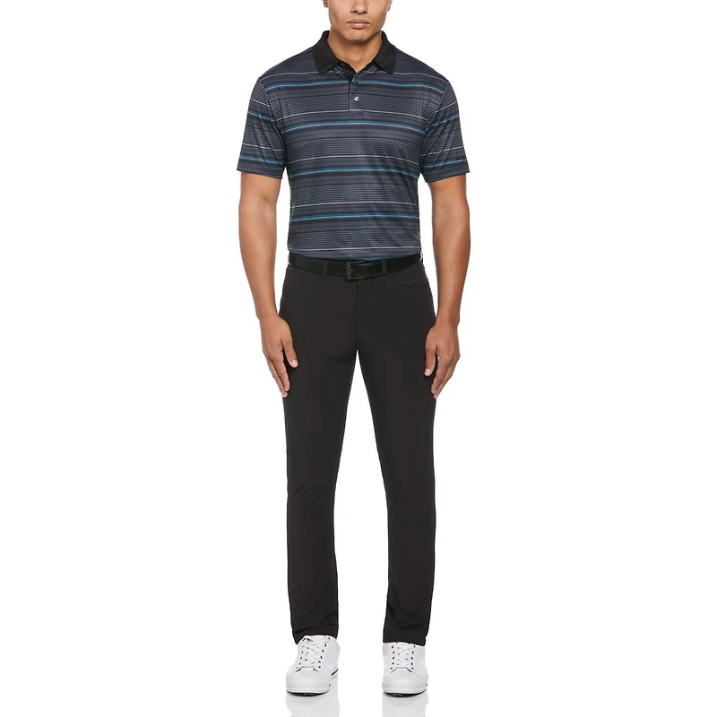 Ben Hogan Men's Eco Tonal Stripe Short Sleeve Button-Down Golf Shirt