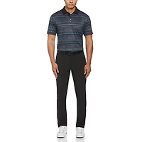 Ben Hogan Men's Eco Tonal Stripe Short Sleeve Button-Down Golf Shirt