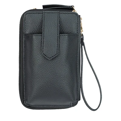 Time And Tru Portefeuille À Bandoulière Pour Téléphone Avec Fermeture À Glissière