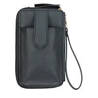 Time And Tru Portefeuille À Bandoulière Pour Téléphone Avec Fermeture À Glissière