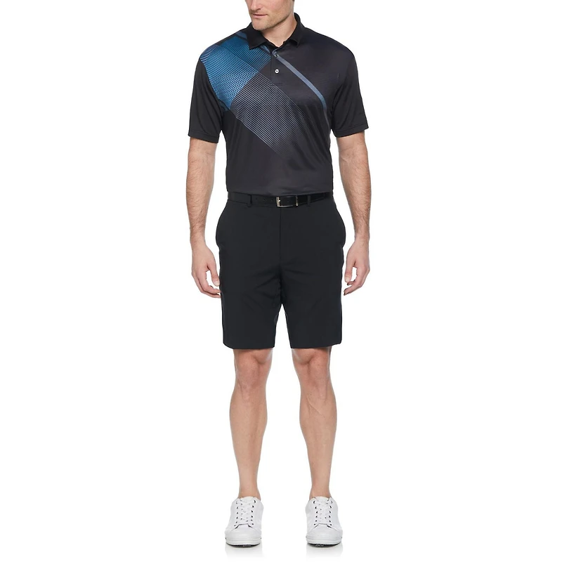 Ben Hogan Polo de Golf à Manches Courtes et Imprimé Géométrique Asymétrique Pour Hommes