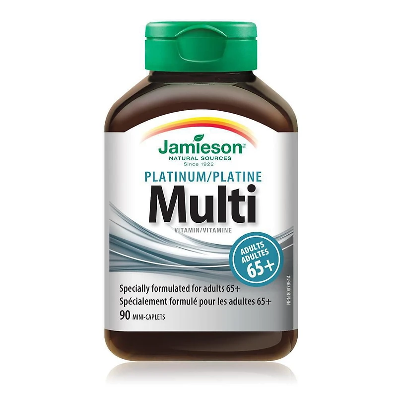 Jamieson Multivitamine Platine pour Adultes 65+