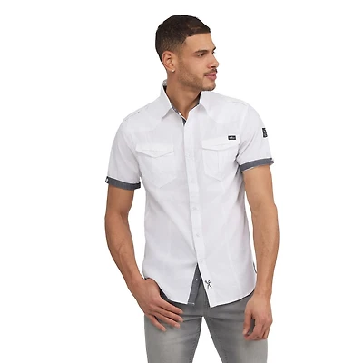 Marc Ecko chemise à boutons à manches courtes pour hommes